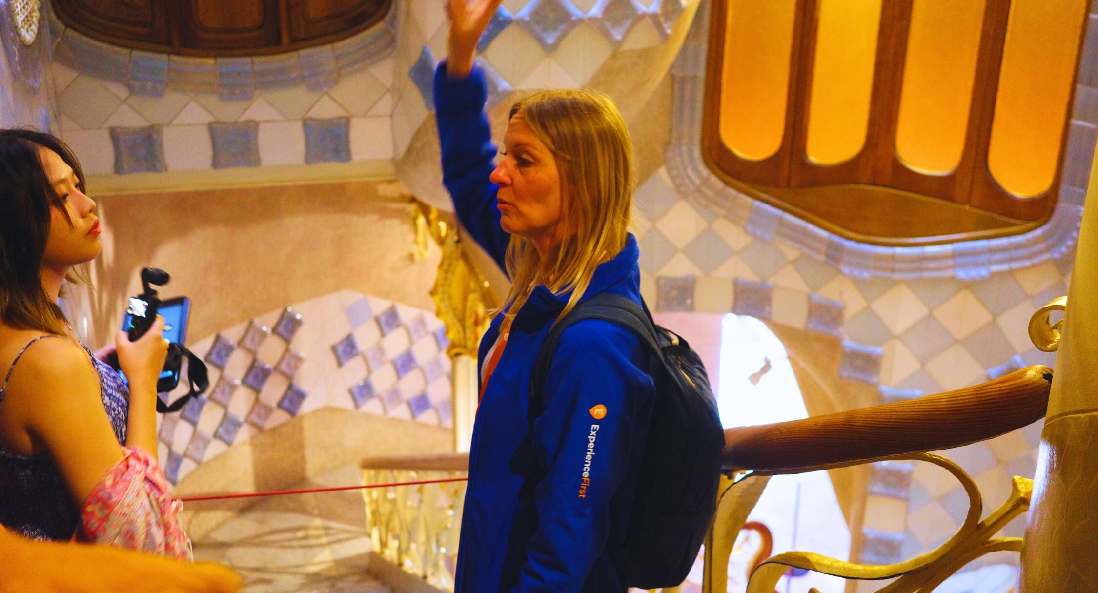 Tour Guide speaking during Insider Tour of Casa Batllo