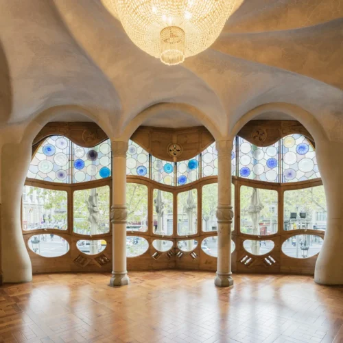 View of room in Casa Batllo during guided tour in Barcelona