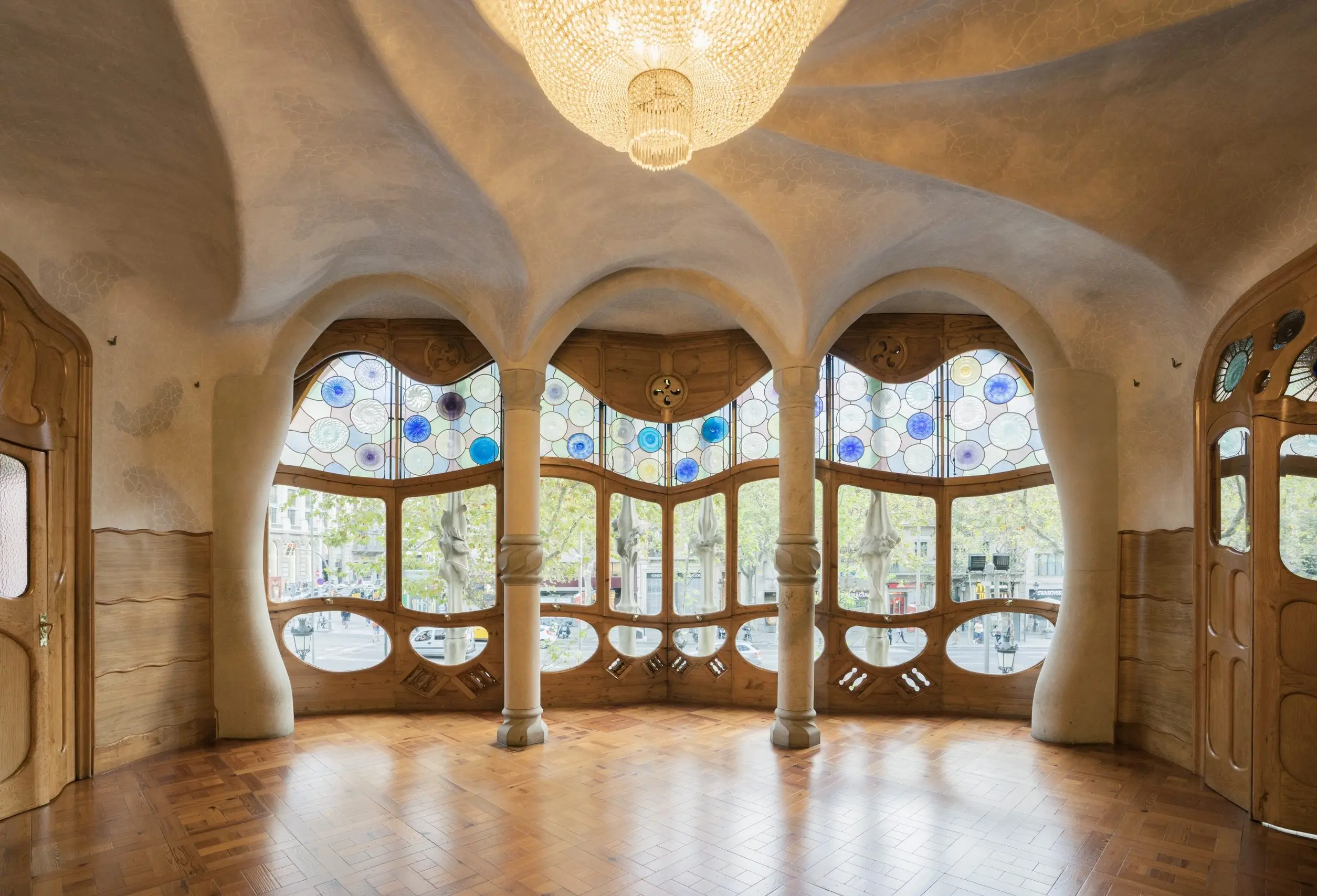 View of room in Casa Batllo during guided tour in Barcelona