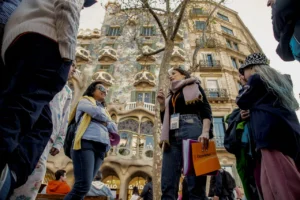 Guests on Barcelona architecture tour
