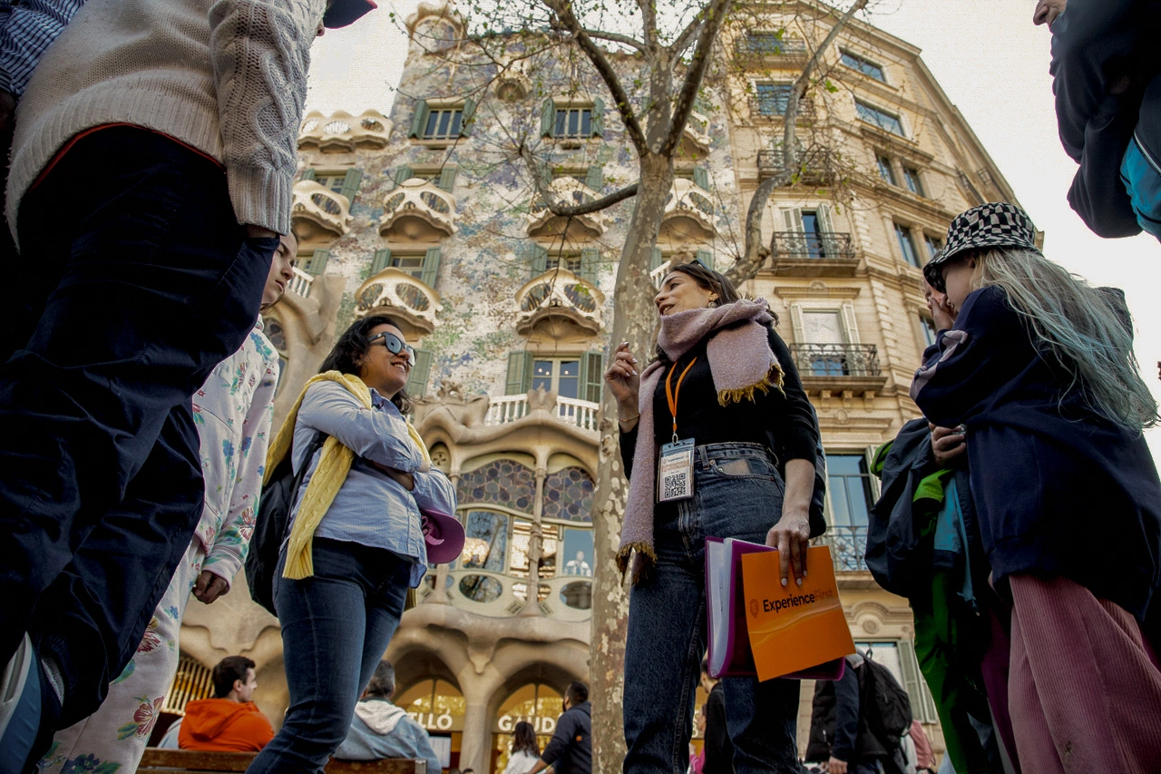 Guests on Barcelona architecture tour