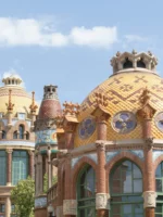 architectural roof detail of Recinte Modernista Sant Pau Barcelona