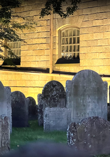 Kings Chapel cemetery on Boston ghost tour