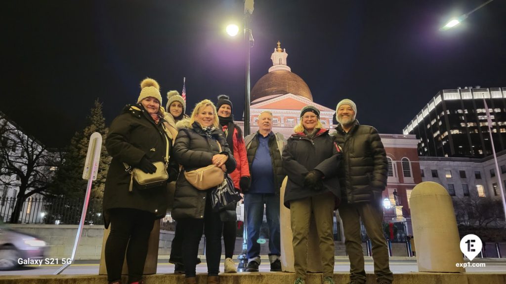 Group photo Haunted Boston Walking Tour on Dec 2, 2023 with Charlie