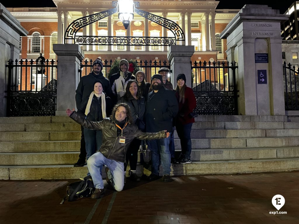 Group photo Haunted Boston Walking Tour on Dec 15, 2023 with Paul