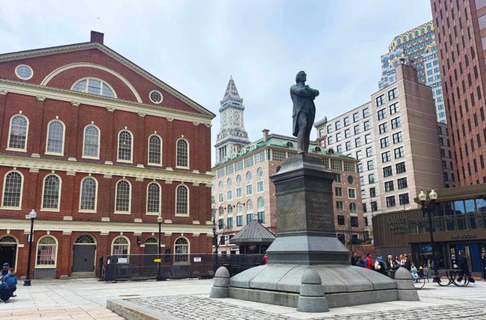 Christian Science Plaza in Boston during Freedom Trail Food and Culture Tour