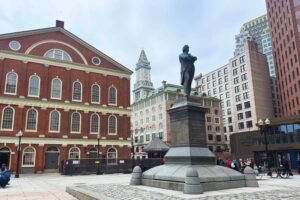Christian Science Plaza in Boston during Freedom Trail Food and Culture Tour