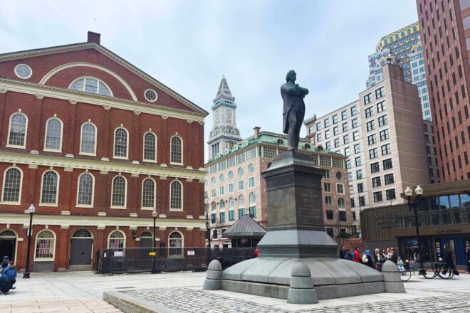 Christian Science Plaza in Boston during Freedom Trail Food and Culture Tour