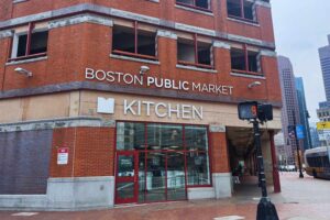 Entrance of Boston Public Market during Boston Food Tour