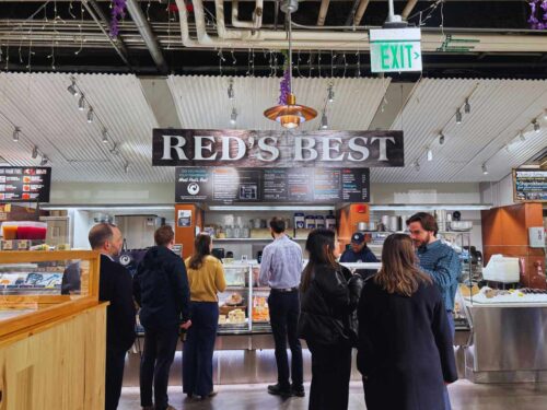 Inside Boston Market during Freedom Trail History and Food Tour