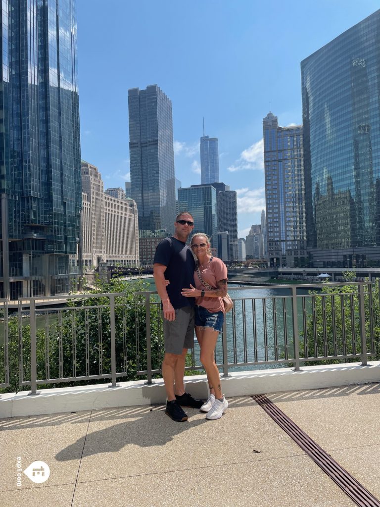 Group photo Chicago Riverwalk Architecture Tour on Jul 15, 2023 with Chris