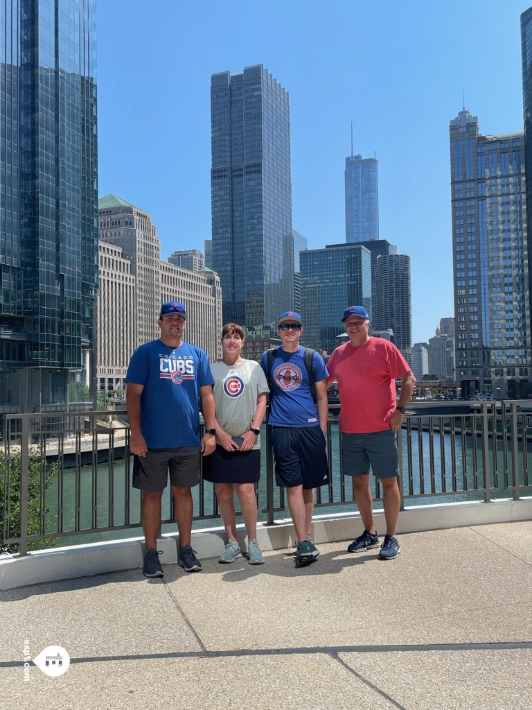 Group photo Chicago Riverwalk Architecture Tour on Jul 19, 2023 with Chris