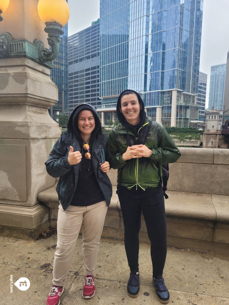 Group photo Chicago Riverwalk Architecture Tour on Sep 11, 2023 with Isabel