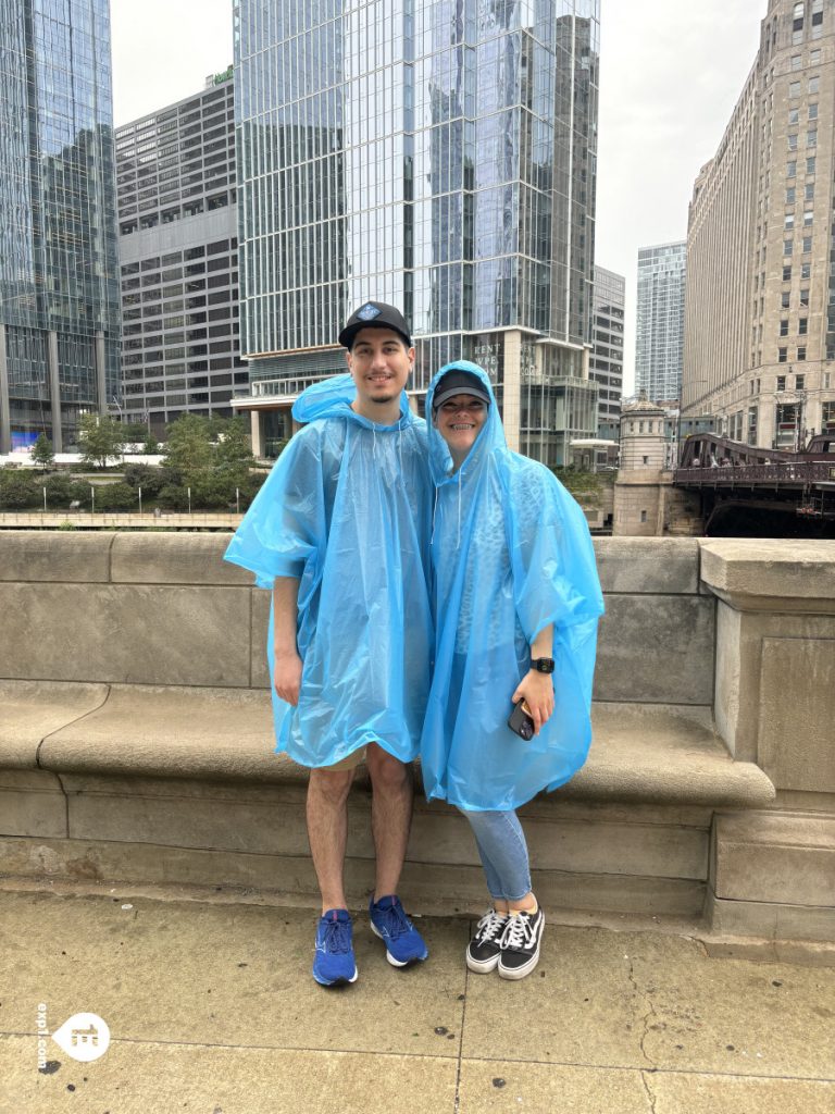 Group photo Chicago Riverwalk Architecture Tour on Aug 15, 2024 with Isabel