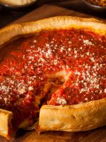 Deep Dish Cheese Pizza on Chicago Food Tour