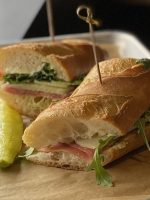 prosciutto baguette from Easy Tiger on Austin food tour