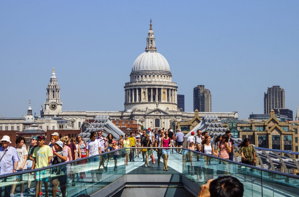 Millenium Bridge and St Pauls Cathedral