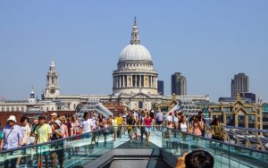 Millenium Bridge and St Pauls Cathedral