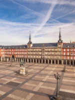 Aerial view of Plaza Mayor in Madrid