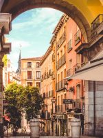 arch with view into Plaza Mayor on guided highlights tour of Madrid