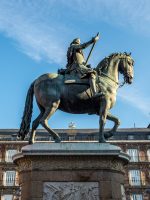 Equestrian statue of King Felipe III in the Plaza Mayor of Madrid