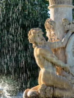 Fountain in El Retiro Park in Madrid