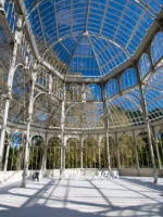 Inside the Crystal Palace in Madrid in El Retiro Park