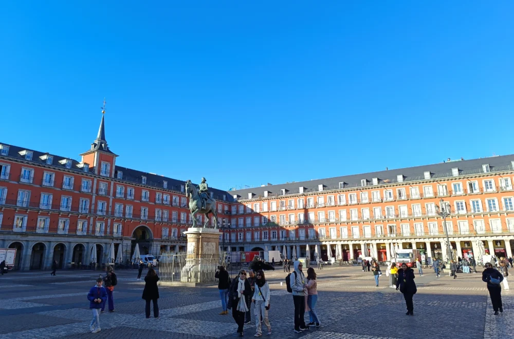 Plaza Mayor during Madrid Bike Tour