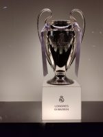 Champions League Trophies inside Bernabeu Stadium Madrid