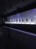 Display of trophies inside Real Madrid Stadium