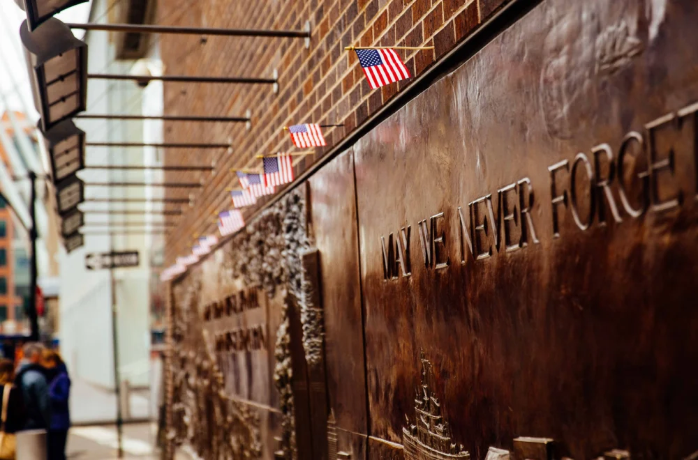 9/11 Ground Zero firefighter memorial up close