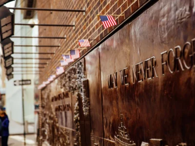 9/11 Ground Zero firefighter memorial up close