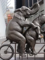 Close Up of Animal Statue in NYC