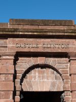 Close up of Castle Clinton sign during Statue of Liberty and Ellis Island Tour