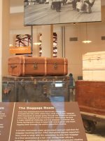 Closeup of Baggage display in Ellis Island during Statue of Liberty tour