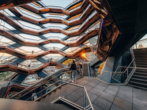 Interior view of the Vessel with guests inside during the day