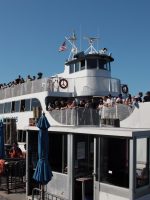 Side shot of cruise boat during Statue of Liberty and Ellis Island tour