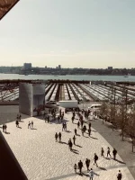 View of Hudson Yards and the river during day time