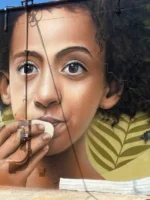 Art mural in Bushwick during Broughs Bus Tour