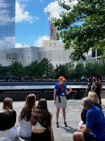 Ground Zero tour in front of memorial pool