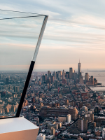 standing on the Edge observation deck in Manhattan