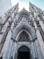 Front of St Patricks Cathedral in daytime in New York