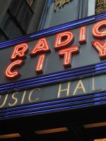 Radio City Music Hall sign in New York City