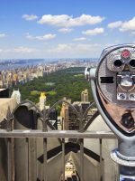 Zoom binoculars on Top of the Rock tour