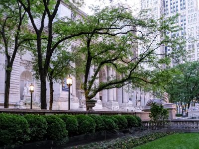 Architectural detail of the New York Public Library