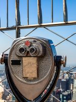 Binoculars in the observatory of the Empire State Building
