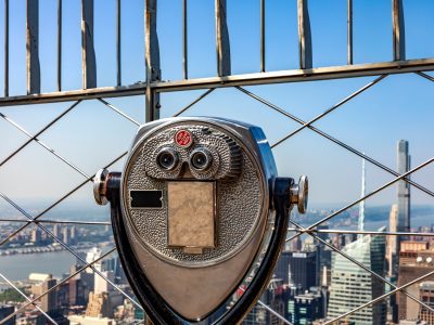 Binoculars in the observatory of the Empire State Building