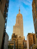 Street view of Empire State Building during Midtown NYC Walking Tour