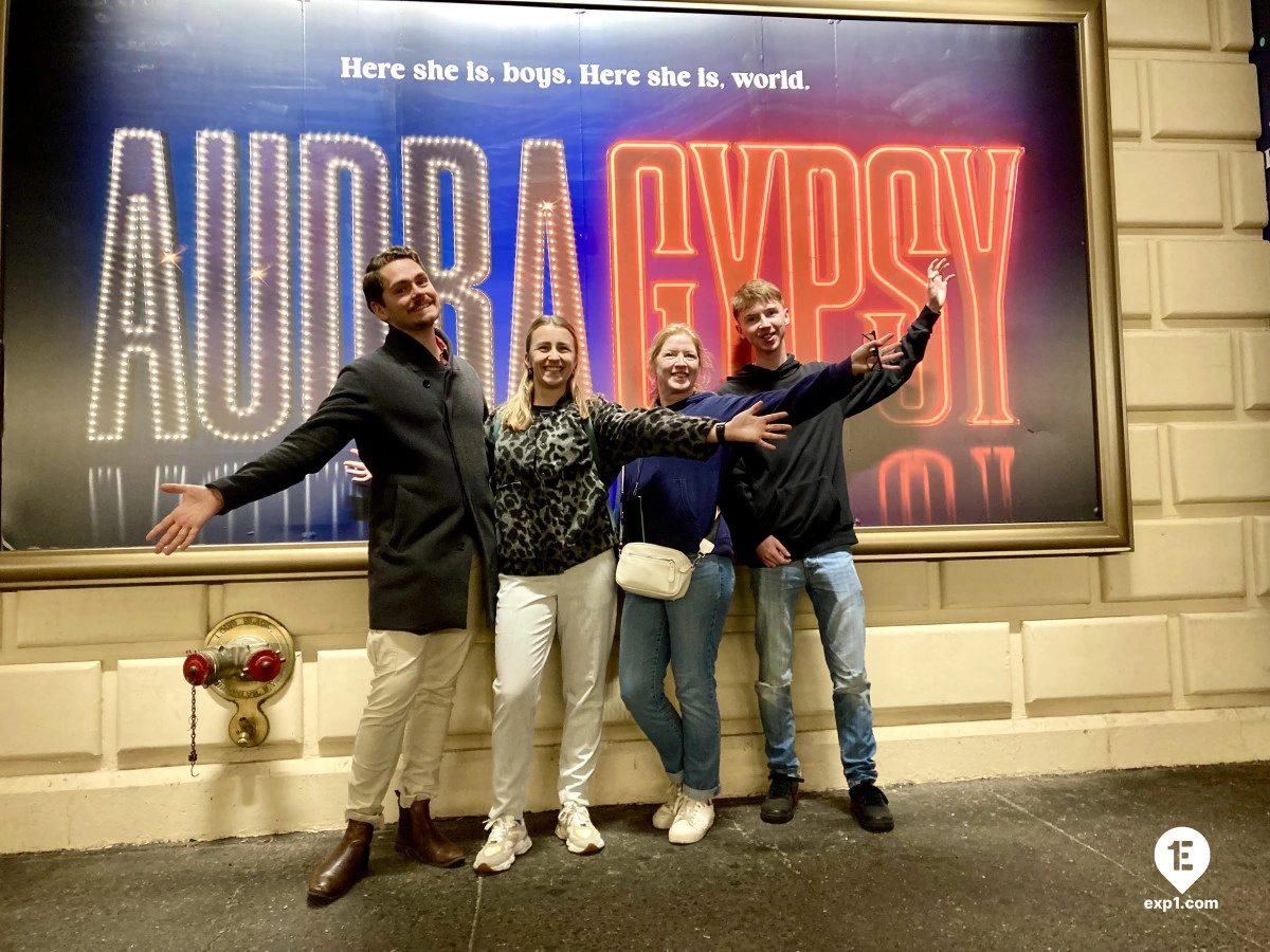 Broadway and Times Square Insider Tour Group Photo in New York City
