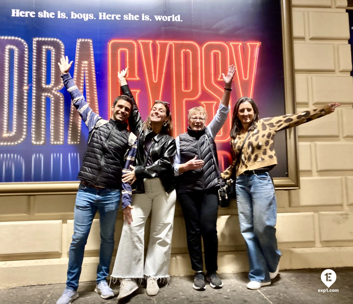 Broadway and Times Square Insider Tour Group Photo in New York City